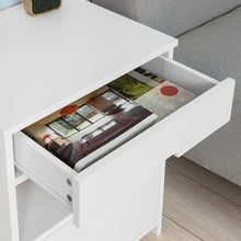 Load image into Gallery viewer, White Bedside Table with 2 Drawers
