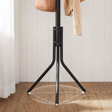 Load image into Gallery viewer, Metal Coat Rack Stand Hat Hanger, Black, 182cm