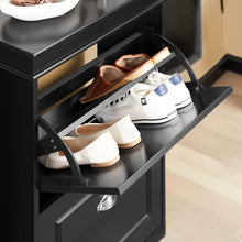 Load image into Gallery viewer, Shoe Cabinet 2 Drawers Storage Cupboard Black