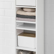 Load image into Gallery viewer, White Tall Bathroom Cabinet High Storage