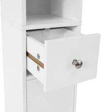 Load image into Gallery viewer, White Tall Bathroom Cabinet High Storage