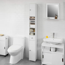 Load image into Gallery viewer, White Tall Bathroom Cabinet High Storage