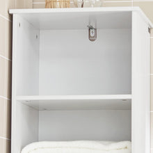 Load image into Gallery viewer, Tall Bathroom Storage Cabinet 3 Shelves, White