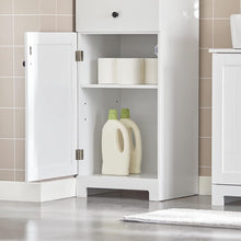 Load image into Gallery viewer, Tall Bathroom Storage Cabinet 3 Shelves, White