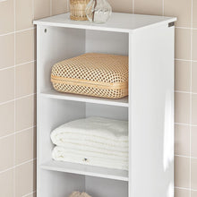 Load image into Gallery viewer, Tall Bathroom Storage Cabinet 3 Shelves, White