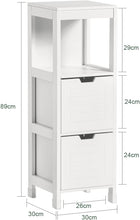 Load image into Gallery viewer, Freestanding Cabinet 2 Drawers Shelf Cupboard