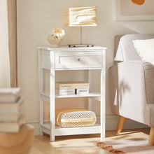Load image into Gallery viewer, Bedside Table with Drawer Shelves