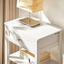 Load image into Gallery viewer, Bedside Table with Drawer Shelves