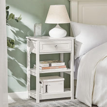 Load image into Gallery viewer, Bedside Table with Drawer Shelves