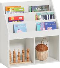 Load image into Gallery viewer, Kids Shelving Unit 3 Shelves 2 Compartments