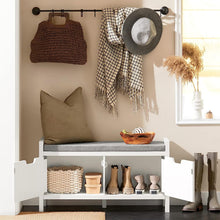 Load image into Gallery viewer, Shoe Bench Shoe Rack Cabinet Hallway, White
