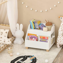 Load image into Gallery viewer, Kids Storage Bookcase 3 Compartments, White