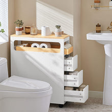 Load image into Gallery viewer, Storage Cart Narrow Cabinet Wheels Tray Drawers