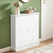Load image into Gallery viewer, 2 Drawer Shoe Cabinet Storage Unit