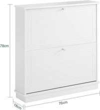 Load image into Gallery viewer, 2 Drawer Shoe Cabinet Storage Unit