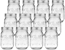 Load image into Gallery viewer, 12 Pieces Canning Jars - 480ml Mason Jar Empty Glass Spice Bottles with Airtight Lids and Labels