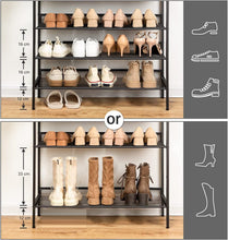 Load image into Gallery viewer, 5-Tier Shoe Rack, Industrial Shoe Organizer Storage Bench