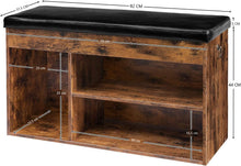 Load image into Gallery viewer, Shoe Storage Bench with Padded Cushion,Flip-Open Storage Box and Adjustable Shelf for Entryway and Living Room