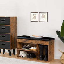 Load image into Gallery viewer, Shoe Storage Bench with Padded Cushion,Flip-Open Storage Box and Adjustable Shelf for Entryway and Living Room