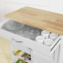 Load image into Gallery viewer, Kitchen Trolley with Wine Racks, Portable Workbench and Serving Cart for Bar or Dining