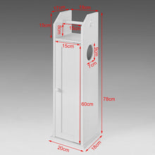 Load image into Gallery viewer, Toilet Paper Holder with Storage, Freestanding Cabinet, Toilet Brush Holder and Toilet Paper Dispenser