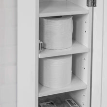 Load image into Gallery viewer, Toilet Paper Holder with Storage, Freestanding Cabinet, Toilet Brush Holder and Toilet Paper Dispenser 20x100x18 cm