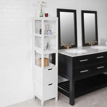 Load image into Gallery viewer, Freestanding Tall Cabinet with Standing Shelves and Drawers