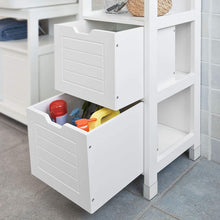 Load image into Gallery viewer, Freestanding Tall Cabinet with Standing Shelves and Drawers