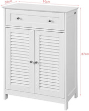 Load image into Gallery viewer, Freestanding Storage Cabinet with Doors/Drawer 60x87x35 cm