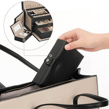 Load image into Gallery viewer, Lockable Jewelry Box 3-Tier Display Case