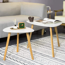 Load image into Gallery viewer, Set of 2 White Side Nesting Tables