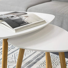Load image into Gallery viewer, Set of 2 White Side Nesting Tables