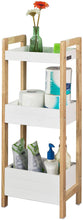 Load image into Gallery viewer, 3-Tier White Storage Bathroom Shelf