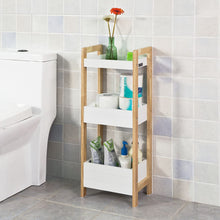 Load image into Gallery viewer, 3-Tier White Storage Bathroom Shelf