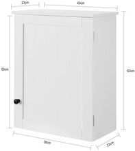 Load image into Gallery viewer, White Wall Cabinet with Door 40x52cm