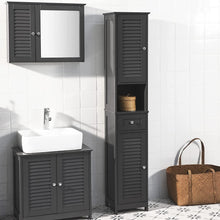Load image into Gallery viewer, Freestanding Tall Bathroom Cabinet 170 x 32 x 30 cm (Black)