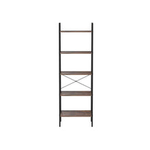 Load image into Gallery viewer, 5 Tiers A-shaped Ladder Storage Shelf, Rustic, Brown