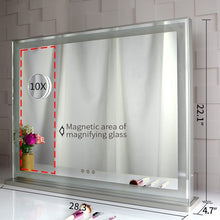 Load image into Gallery viewer, Hollywood LED Makeup Mirror with Smart Touch Control and 3 Colors Dimmable Light (72 x 56 cm)