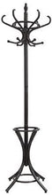 Load image into Gallery viewer, Brown Coat Rack with Stand Wooden Hat and 12 Hooks Hanger Walnut tree