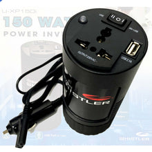 Load image into Gallery viewer, Compact 150W Car Caravan Power Inverter 12v 240v AC DC Sine Wave Can Cup Holder Size