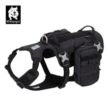 Load image into Gallery viewer, Whinhyepet Military Harness Black L