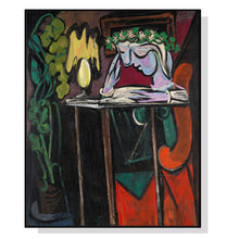Load image into Gallery viewer, 50cmx70cm Reading Girl by Pablo Picasso Black Frame Canvas Wall Art