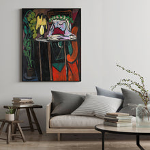 Load image into Gallery viewer, 50cmx70cm Reading Girl by Pablo Picasso Black Frame Canvas Wall Art