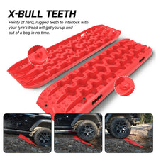 Load image into Gallery viewer, X-BULL Recovery tracks Boards 10T 2 Pairs Sand Mud Snow With Mounting Bolts pins Red