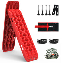 Load image into Gallery viewer, X-BULL 2PCS Recovery Tracks Snow Tracks Mud tracks 4WD With 4PC mounting bolts Red