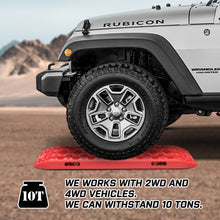 Load image into Gallery viewer, X-BULL 2PCS Recovery Tracks Snow Tracks Mud tracks 4WD With 4PC mounting bolts Red