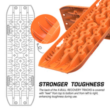 Load image into Gallery viewer, X-BULL 2PCS Recovery Tracks Snow Tracks Mud tracks 4WD With 4PC mounting bolts Orange