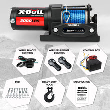 Load image into Gallery viewer, X-BULL 12V Electric Winch 3000LB ATV Winch Boat Trailer Winch Synthetic Rope