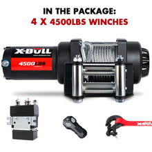 Load image into Gallery viewer, X-BULL 4500lbs Electric Winch 12V Steel Wire Cable 12V Boat ATV UTV Trailer Winch 4 Units