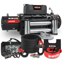 Load image into Gallery viewer, X-BULL 4WD Recovery Kit Kinetic Recovery Rope With 12000LBS Electric Winch 12V Winch 4WD 4X4 Offroad
